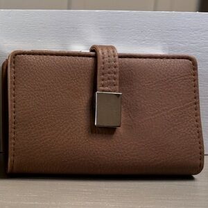 Mundi Safe Keeper Brown Faux Leather RFID Blocking Bifold French Purse Wallet